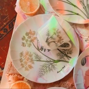 Cottagecore Vintage Flower Teacup and Snack Plate